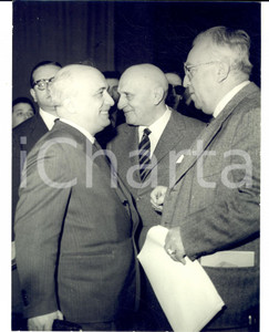 Fotografia d epoca originale 1962 NAPOLI Congresso DC  Amintore FANFANI e Antonio GAVA Foto 18x24 1