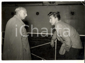 Fotografia d epoca originale 1954 CEFALÃ™ Jean Paul LE CHANOIS con Walter CHIARI sul set di Vacanze d amore 1