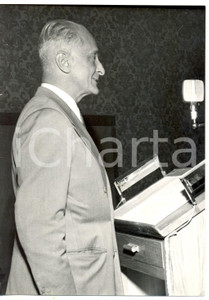 Fotografia d epoca originale 1954 STRESA Giuseppe Ugo PAPI al VIIÂ° CONVEGNO DI STUDI DI ECONOMIA Foto 1