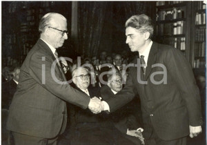 Fotografia d epoca originale 1958 ROMA Accademia Nazionale Lincei  Giovanni GRONCHI alla chiusura dell anno 1