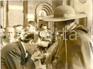 Fotografia d epoca originale 1963 MILANO S. EUSTORGIO Insediamento nuovo arcivescovo Giovanni COLOMBO Foto 1