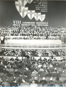 Fotografia d epoca originale 1962 NAPOLI  VIII Congresso DC  Discorso d apertura di Amintore FANFANI Foto 1