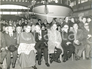 Fotografia d epoca originale 1962 GENOVA 1Â° SALONE NAUTICO  Card. Giuseppe SIRI Vittorio PERTUSIO Foto 1