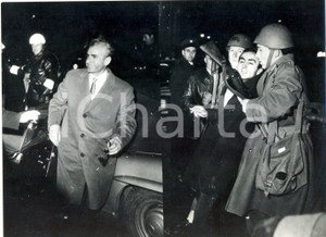 Fotografia d epoca originale 1964 FIRENZE Arrivo Scià di Persia  Studente iraniano fermato dagli agenti 1