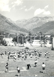 Fotografia d epoca originale 1956 CASELLA MONTEMAGGIO Colonia ANSALDO  Bambini giocano con la palla Foto 1