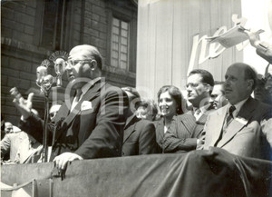 Fotografia d epoca originale 1953 ROMA  Discorso di Guido GONELLA ai giovani del Lazio Foto 18x13 cm 1