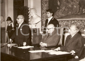 Fotografia d epoca originale 1959 ROMA  CAMPIDOGLIO Comitato Giustizia e Stampa  Guido GONELLA Ugo D ANDREA 1