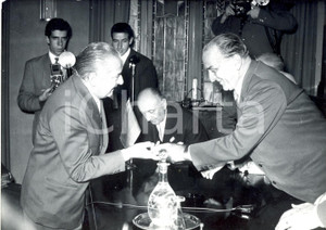 Fotografia d epoca originale 1957 ROMA  CONGRESSO CAVALIERI DEL LAVORO  Cesare MARZAGORA Giuseppe CASTALDI 1