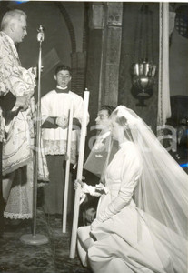 Fotografia d epoca originale 1953 MILANO SAN BABILA  Matrimonio di Giulia Maria CRESPI e Marco PARAVICINI 1