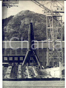Fotografia d epoca originale 1958 LA CIOTAT Nouvelle grue gÃ©ante en construction aux chantiers navals Photo 1