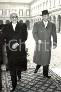 Fotografia d epoca originale 1954 ROMA  Crisi di Governo  Achille LAURO Alfredo COVELLI al Quirinale Foto 1