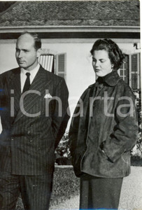 Fotografia d epoca originale 1954 MERLINGE  Fidanzamento di Maria Pia di Savoia e Alessandro di Jugoslavia 1