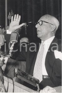 Fotografia d epoca originale 1957 MILANO Teatro Nuovo  PARTITO POPOLARE MONARCHICO  Achille LAURO Foto 1