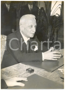 Fotografia d epoca originale 1956 ROMA Palazzo della Consulta  Ritratto di Enrico De NICOLA Foto 13x18 cm 1