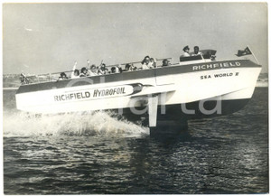 Fotografia d epoca originale 1965 SAN DIEGO USA  Aliscafo RICHFIELD Hydrofoil in servizio Foto 18x13 cm 1
