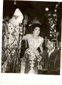 Fotografia d epoca originale 1955 PARIS Gina LOLLOBRIGIDA et Burt LANCASTER au Cirque d Hiver pour TrapÃ¨ze 1