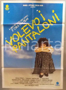 Materiale cinematografico d’epoca 1990 VOLEVO I PANTALONI Giulia FOSSA Lucia BOSE  Angela MOLINA Manifesto 100x140 1