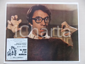 Materiale cinematografico d’epoca 1970 L OURS ET LA POUPÃ‰E JeanPierre CASSEL makes faces Lobby card 34x27 cm 1