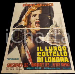 Materiale cinematografico d’epoca 1966 IL LUNGO COLTELLO DI LONDRA Psycho circus  Klaus KINSKI Manifesto 140x200 1