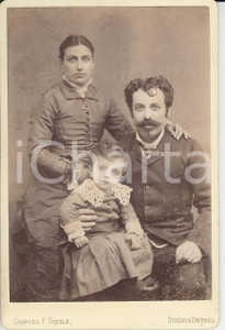 Fotografia d epoca originale 1880 ca LONDON Augusto DELLA CASA con la famiglia Foto Charles F. TREBLE 1