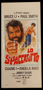 Materiale cinematografico d’epoca 1978 LO SPACCATUTTO Bruce LI Paul SMITH Chang I Jimmy SHAW Manifesto 32x70 cm 1