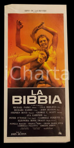 Materiale cinematografico d’epoca 1966 LA BIBBIA Richard HARRIS Franco NERO John HUSTON Manifesto 32x70 cm 1