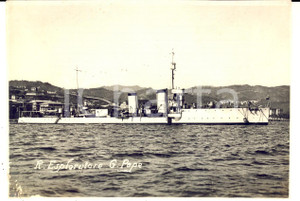 Fotografia d epoca originale 1915 ca WW1 REGIA MARINA Esploratore Guglielmo Pepe in navigazione Foto 16x10 1