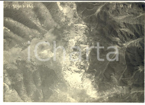 Fotografia d epoca originale 1918 WW1 SASSO ROSSO  MONTE CORNONE Veduta aerea FOTO 26 Squadriglia Aeroplani 1