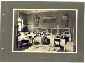 Fotografia d epoca originale 1920 ca CORTINA D AMPEZZO Grand Hotel SAVOY  Salle Ã  manger Foto VINTAGE 1