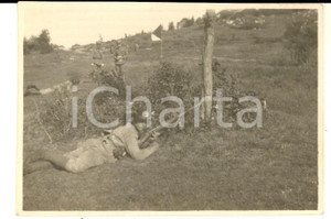 Fotografia d epoca originale 1923 POSTUMIA / POSTOJNA Bersaglieri del REGIO ESERCITO durante le manovre Foto 1