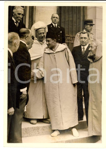 Fotografia d epoca originale 1939 Château CHAMPSSURMARNE Arrivée Sultan du Maroc MOHAMMED V hôte de France 1