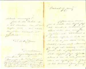 Autografo originale 1890 ca ROMA Lettera Luigia MANGANELLA VILLA per conforto a un amico Autografo 1