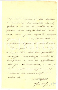Autografo originale 1888 BOLOGNA Lettera generale Antonio GANDOLFI per condoglianze  Autografo 1