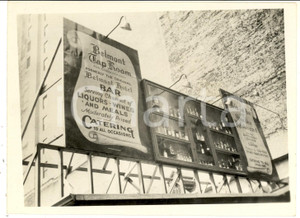 Fotografia d epoca originale 1950 ca NEW YORK BELMONT Restaurant  Pannello pubblicitario con alcolici  Foto 1