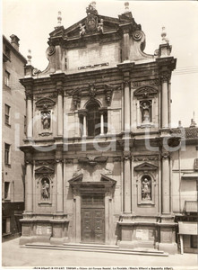 Fotografia d epoca originale 1935 ca TORINO Basilica del Corpus Domini  Facciata Foto artistica ALINARI 1