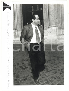 Fotografia d epoca originale 1996 ROMA Ritratto di Antonio DI PIETRO ministro dei Lavori Pubblici Foto 17x24 1