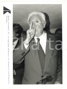 Fotografia d epoca originale 1997 ROMA Ritratto del senatore a vita Francesco COSSIGA FOTOGRAFIA 17x24 1