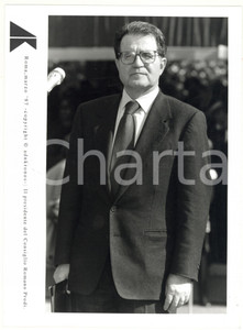 Fotografia d epoca originale 1997 ROMA Ritratto del presidente del Consiglio Romano PRODI Foto 17x24 cm 1