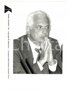 Fotografia d epoca originale 1996 ROMA Ritratto di Vincenzo VISCO ministro delle Finanze FOTO 17x24 cm 1