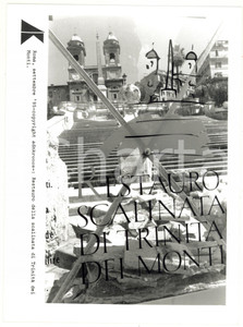 Fotografia d epoca originale 1995 ROMA Lavori di restauro della scalinata di TRINITA  DEI MONTI Foto 17x24 1