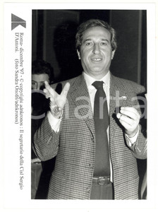 Fotografia d epoca originale 1997 ROMA Ritratto di Sergio D ANTONI segretario CISL  Fotografia 17x24 1