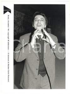 Fotografia d epoca originale 1996 ROMA Ritratto di Carlo FRECCERO direttore di RAI DUE  Foto 17x24 cm 1