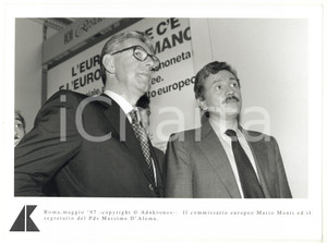 Fotografia d epoca originale 1997 ROMA Mario MONTI e Massimo D ALEMA segretario PDS  Foto 24x17 1