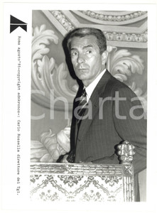 Fotografia d epoca originale 1995 ROMA  RAI Carlo ROSSELLA direttore del TG1  Foto 17x24 cm 1