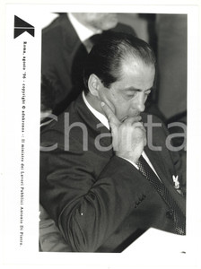 Fotografia d epoca originale 1996 ROMA Antonio DI PIETRO ministro dei Lavori Pubblici  Foto 17x24 cm 1