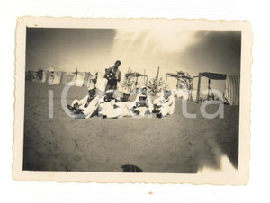 Fotografia d epoca originale 1938 LUANDA ANGOLA Marinai portoghesi in spiaggia  Foto VINTAGE 9x6 cm 1