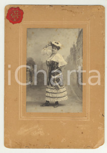 Fotografia d epoca originale 1910 ca LISBOA PORTUGAL Ritratto attrice di operetta Foto FERNANDES RARA 1