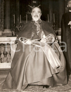 Fotografia d epoca originale 1955 ca ROMA Chiesa del Gesù  Krikor Bedros XV AGHAGIANIAN Ritratto Foto 21x27 1