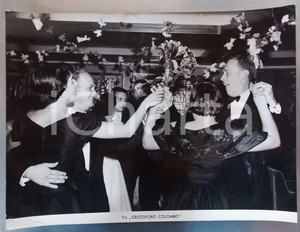 Fotografia d epoca originale 1950 ca ITALIA T/N CRISTOFORO COLOMBO Balli di coppia a bordo   Foto 40x30 1