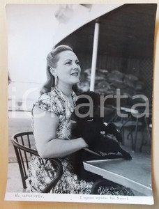 Fotografia d epoca originale 1950 ca ITALIA  M/N AUGUSTUS Soprano argentino Pili MARTORELL  Foto 30x40 1